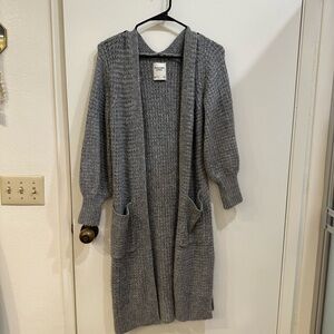 Abercrombie & Fitch Gray Long Cardigan Sweater